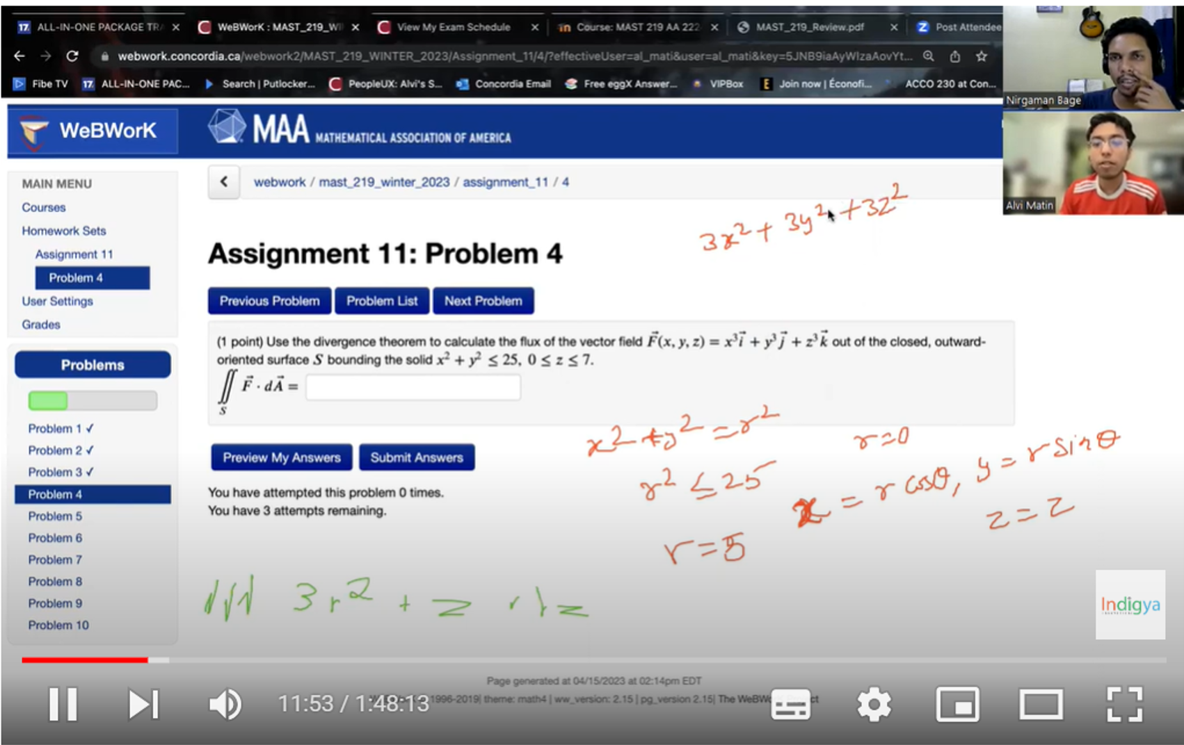 Alvi Matin Canada | University 2ns Semester| Divergence theorem